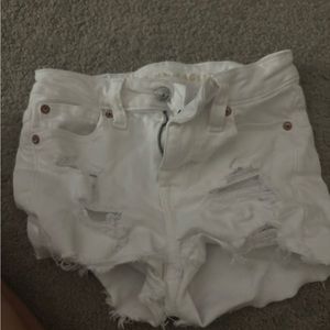 White Jean Shorts